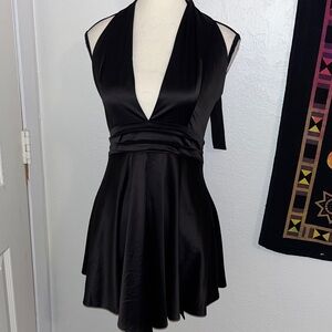 Source Unknown Black Backless Dress